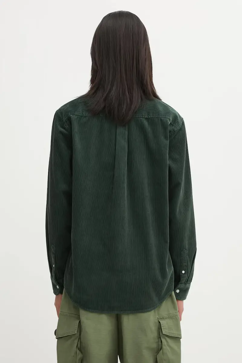 camicia in velluto a coste S Madison Cord uomo colore verde I029958.39OXX miniatura 3