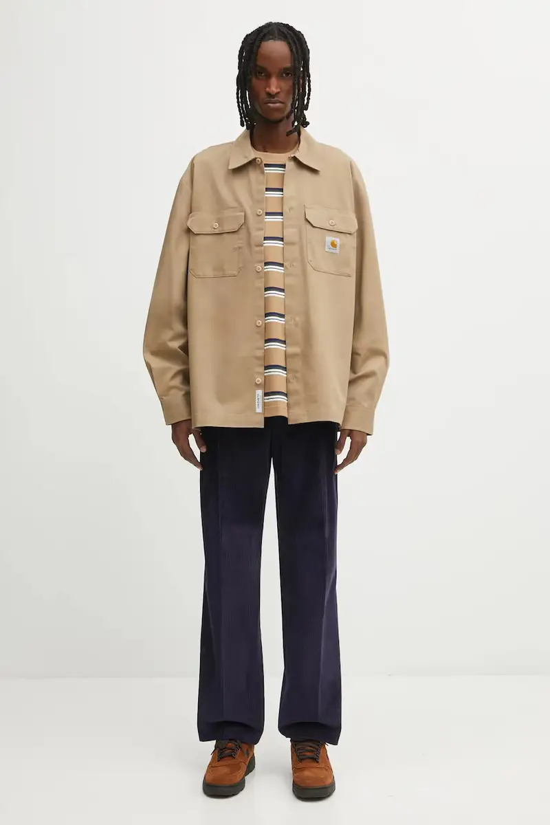 camicia S Craft uomo colore beige I033814.8YXX miniatura 5