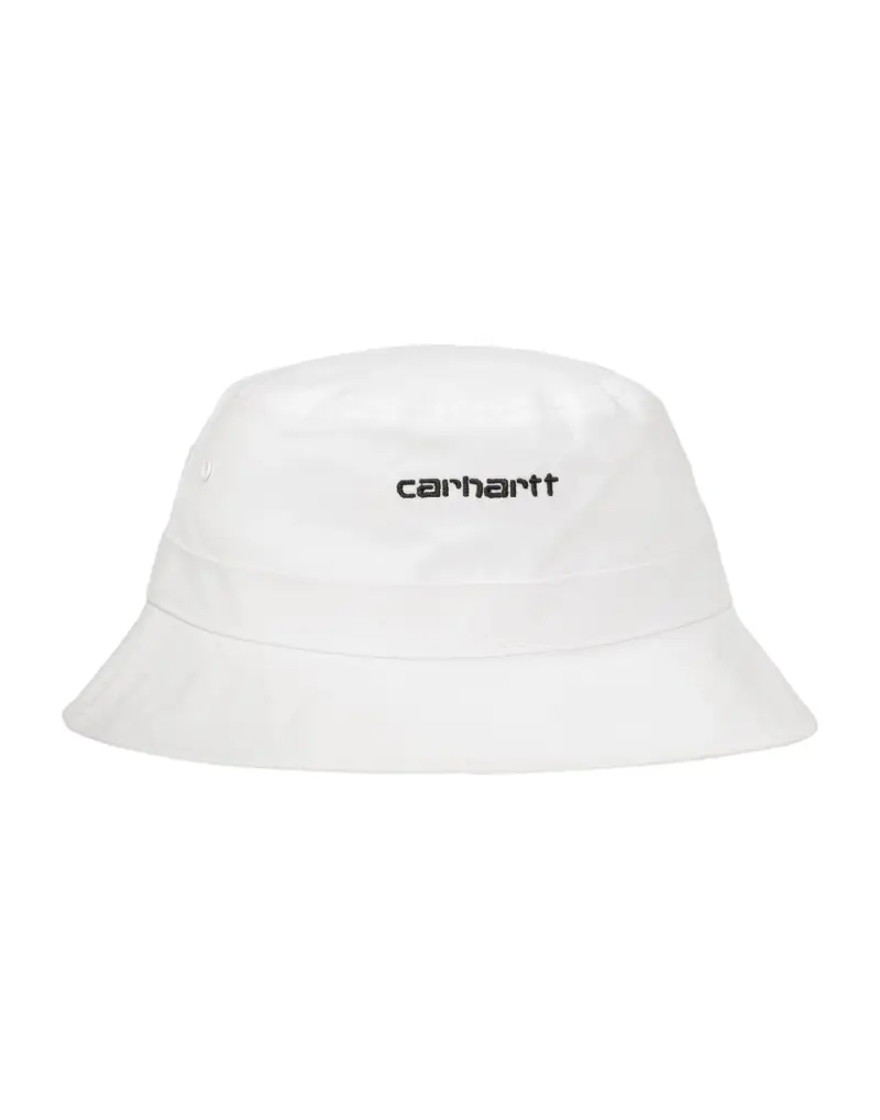 Carhartt Wip Canvas Script bucket Cappello pescatore in cotone - white/black M/L
