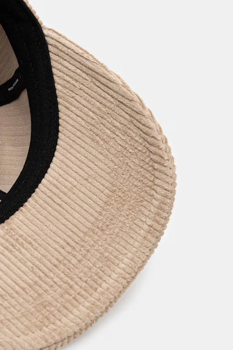 cappello con visiera in velluto a coste Harlem Cap colore beige I026890.0FGXX miniatura 4