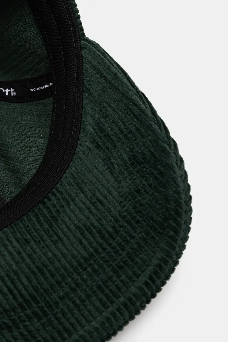 cappello con visiera in velluto a coste Harlem Cap colore verde I026890.39OXX miniatura 4