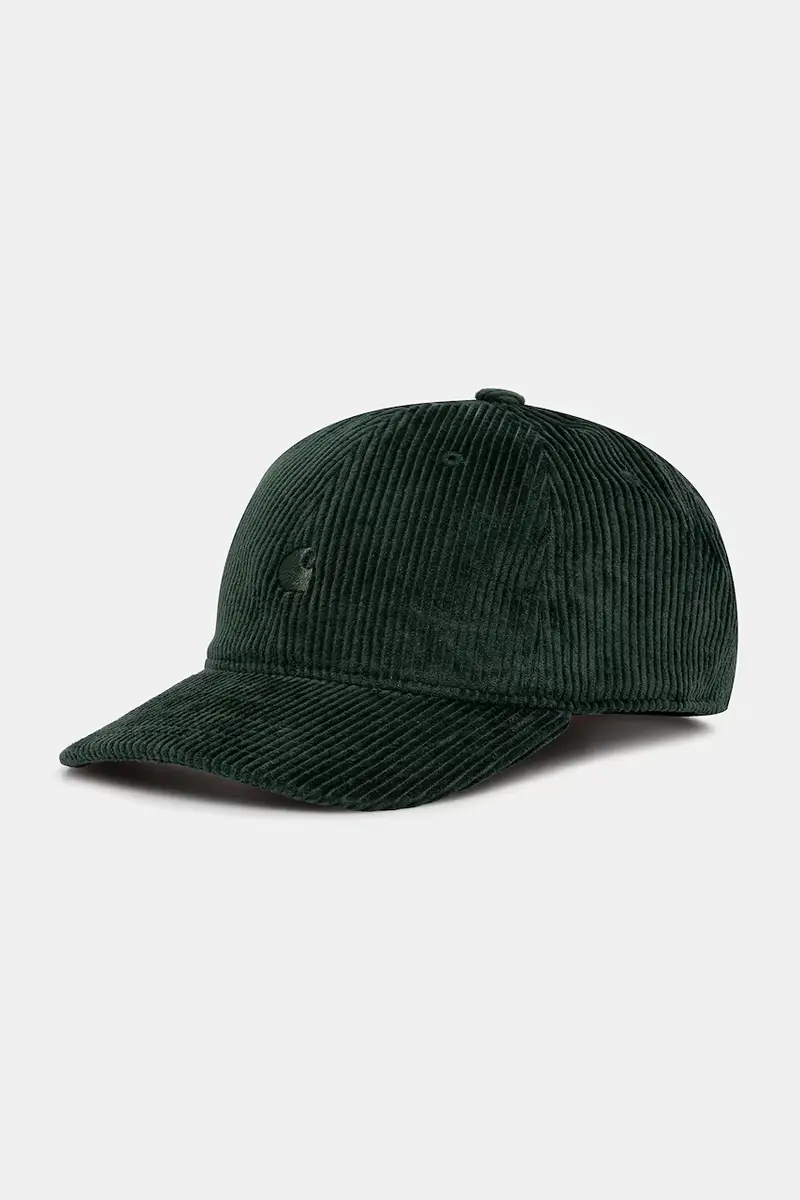 cappello con visiera in velluto a coste Harlem Cap colore verde I026890.39OXX
