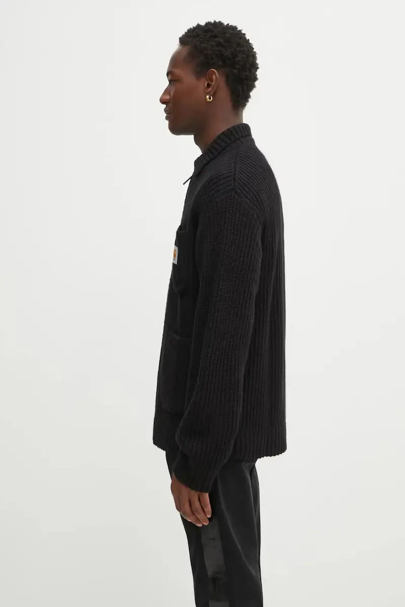 cardigan con lana Chore Knit Jacket colore nero I035399.89XX miniatura 2