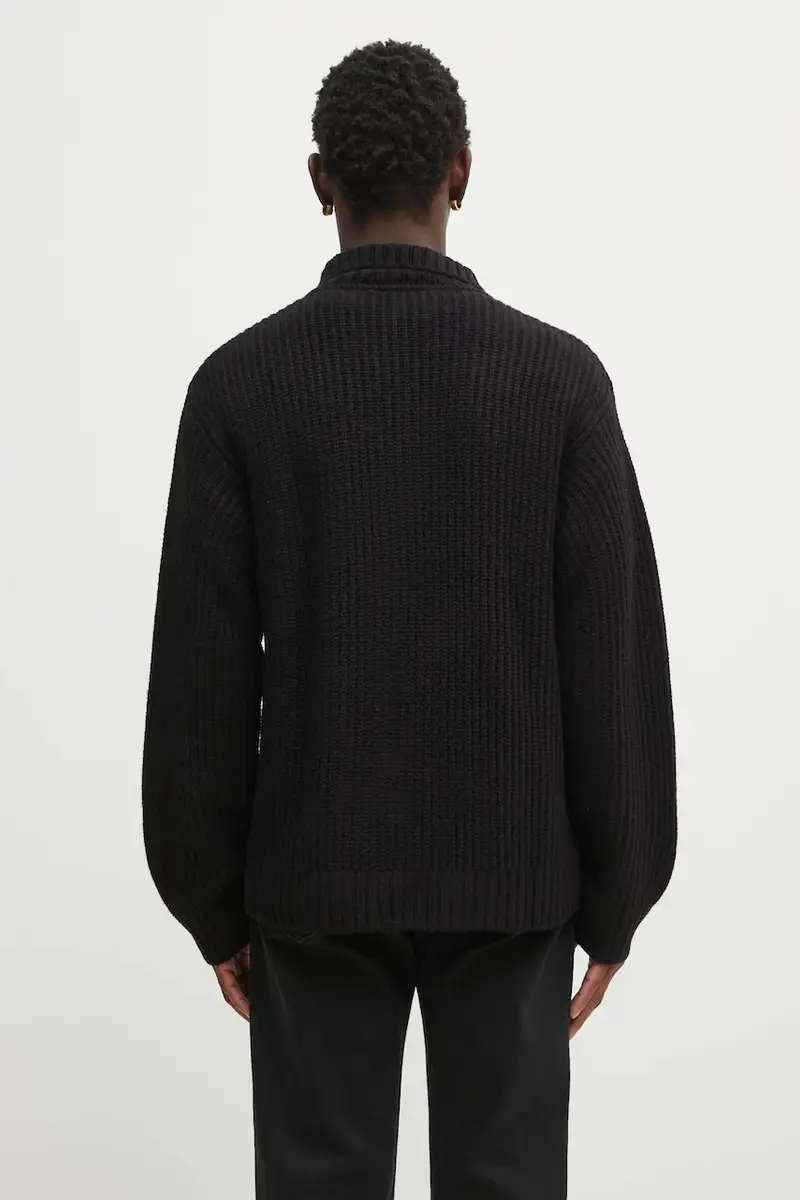 cardigan con lana Chore Knit Jacket colore nero I035399.89XX miniatura 3