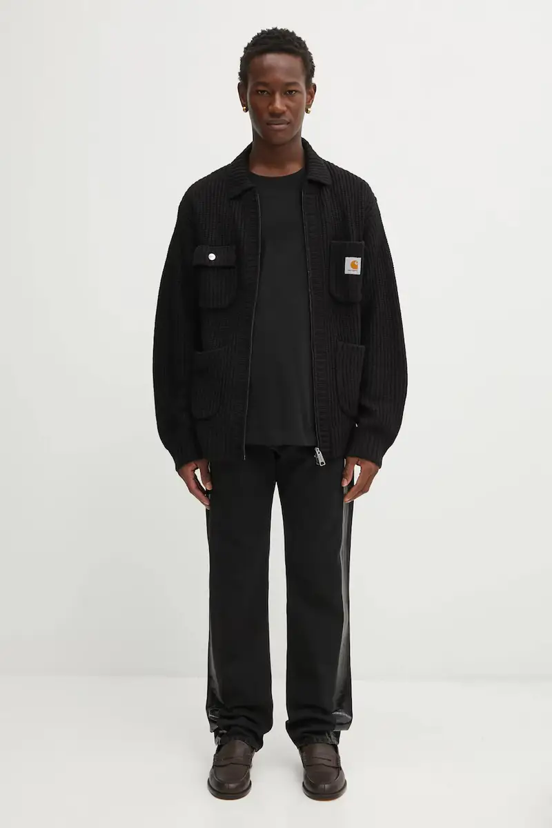 cardigan con lana Chore Knit Jacket colore nero I035399.89XX miniatura 5