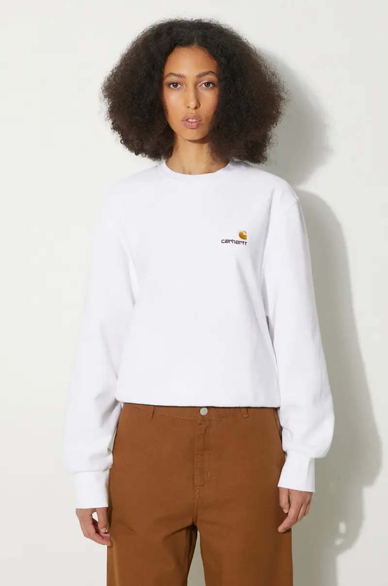 felpa American Script Sweat donna colore bianco I033649.02XX