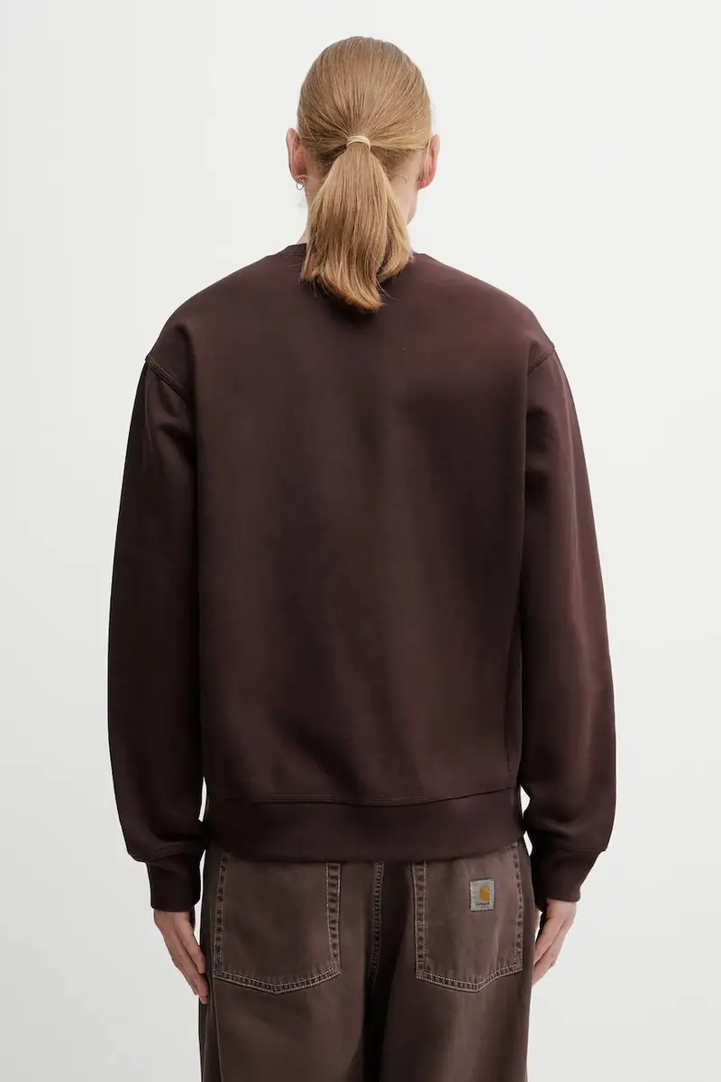 felpa American Script Sweat uomo colore marrone I025475.33HXX miniatura 3