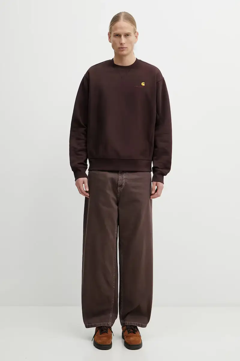 felpa American Script Sweat uomo colore marrone I025475.33HXX miniatura 5