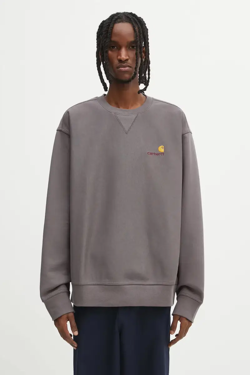 felpa American Script uomo colore marrone I025475.33CXX