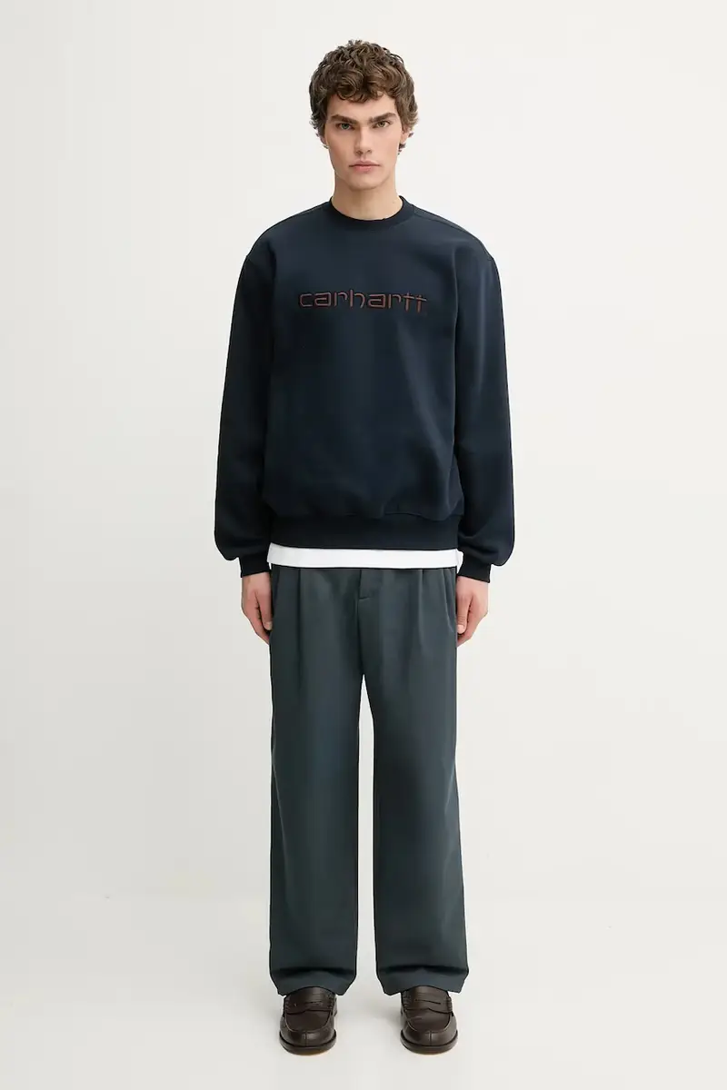 felpa Carhartt Sweat uomo colore blu navy I030546.38CXX miniatura 5