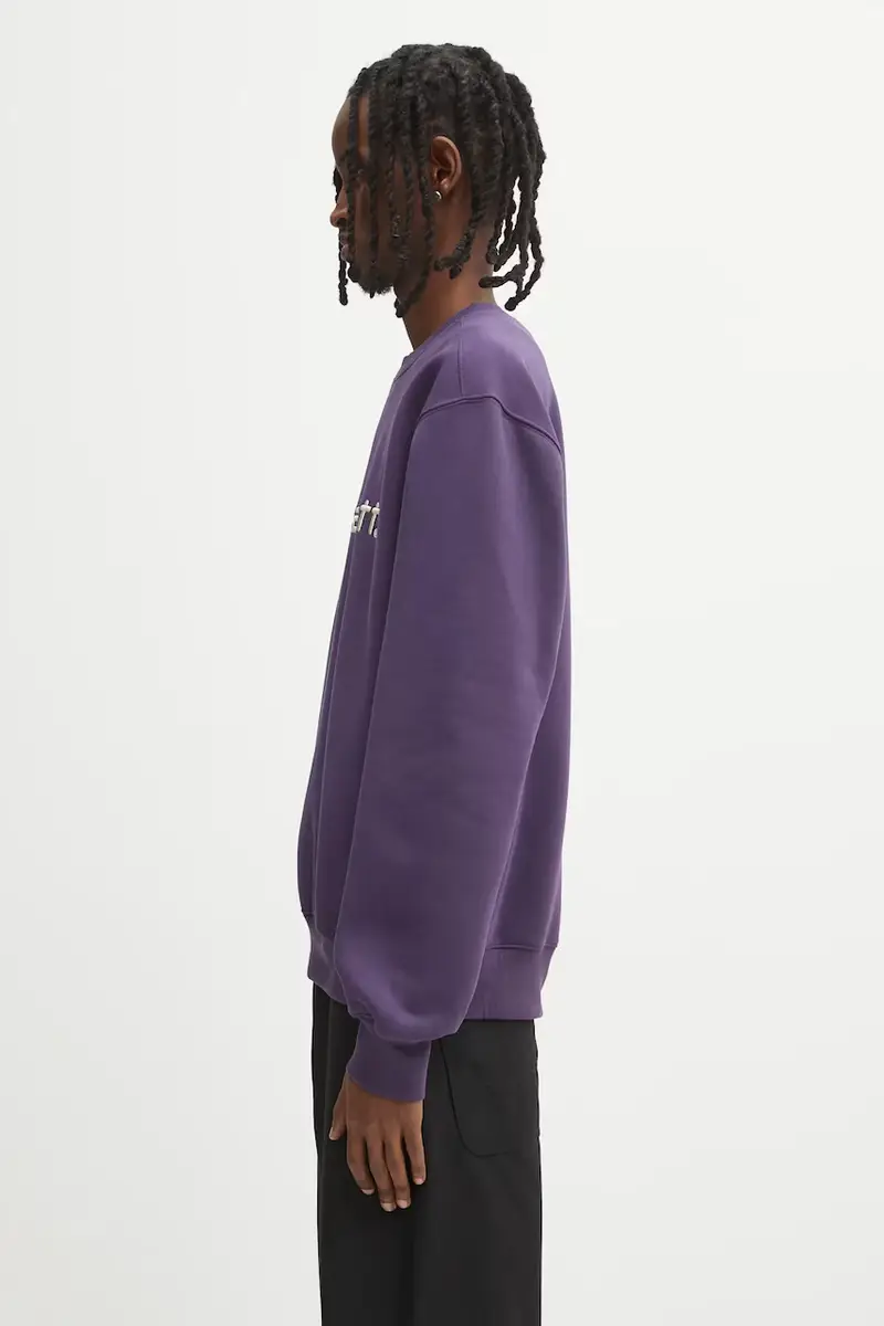 felpa Carhartt Sweat uomo colore violetto con applicazione I030546.38IXX miniatura 2