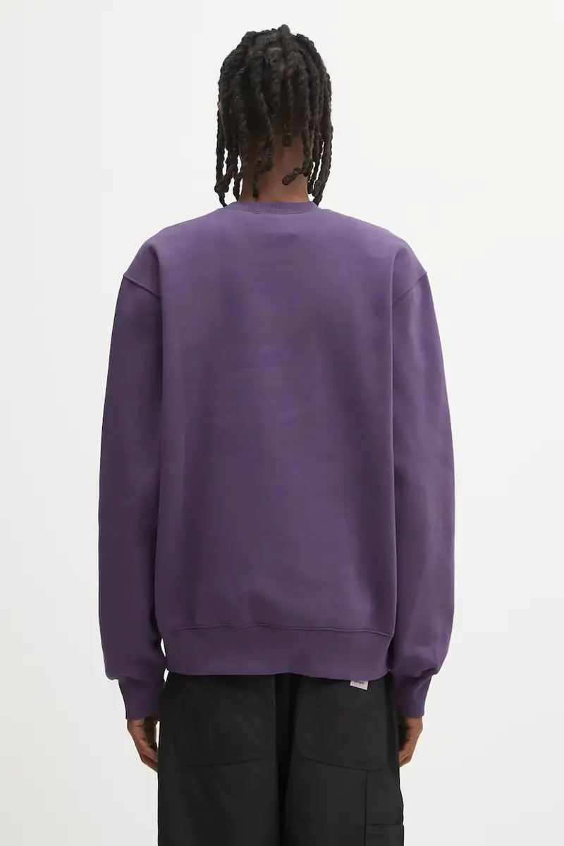 felpa Carhartt Sweat uomo colore violetto con applicazione I030546.38IXX miniatura 3