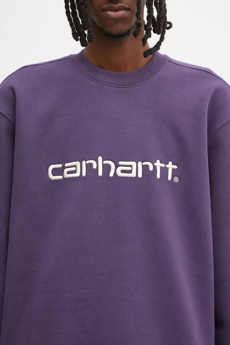 felpa Carhartt Sweat uomo colore violetto con applicazione I030546.38IXX miniatura 4