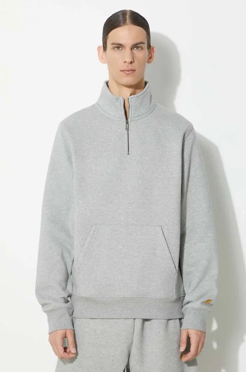 felpa Chase Neck Zip Sweat uomo colore grigio I033665.00MXX