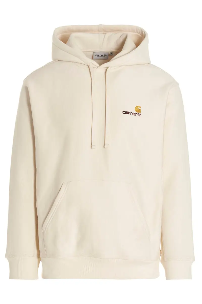 Felpa Con Cappuccio 'American Script' Beige