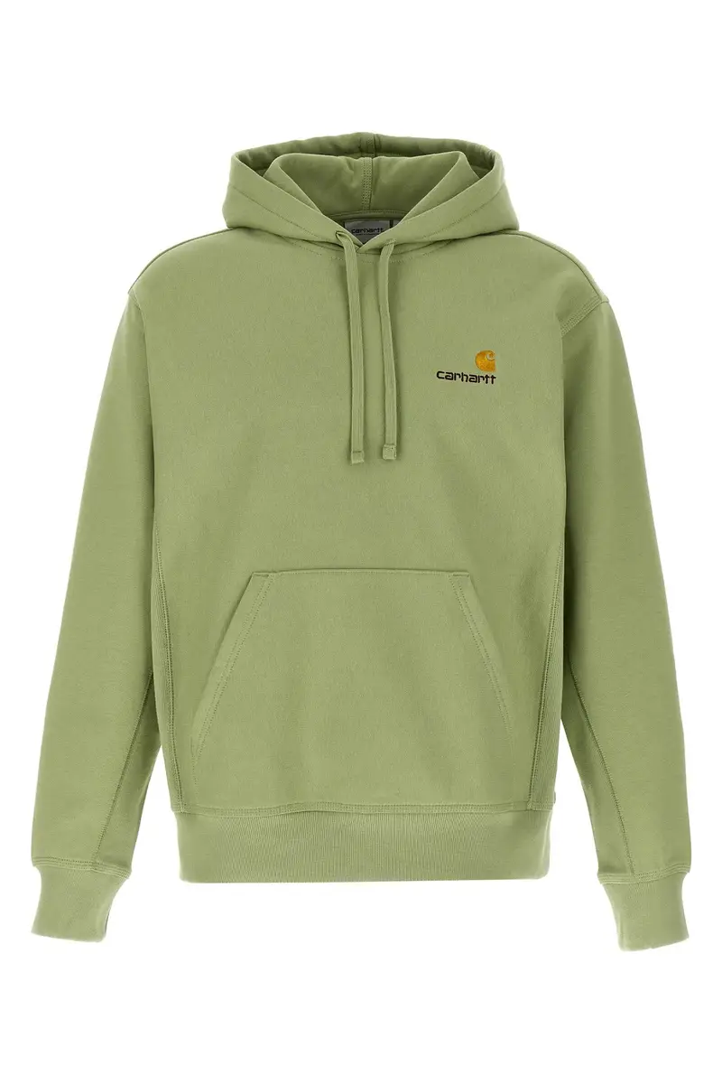 Felpa Con Cappuccio 'American Script' Verde