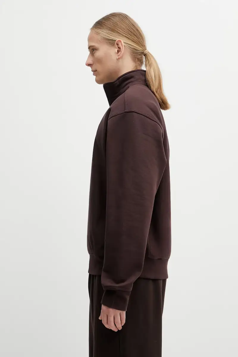 felpa Half Zip American Script Sweat uomo colore marrone I027014.33HXX miniatura 2