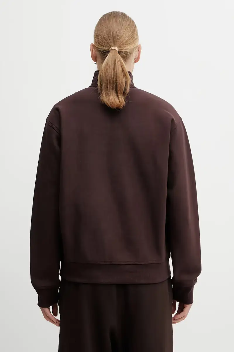 felpa Half Zip American Script Sweat uomo colore marrone I027014.33HXX miniatura 3