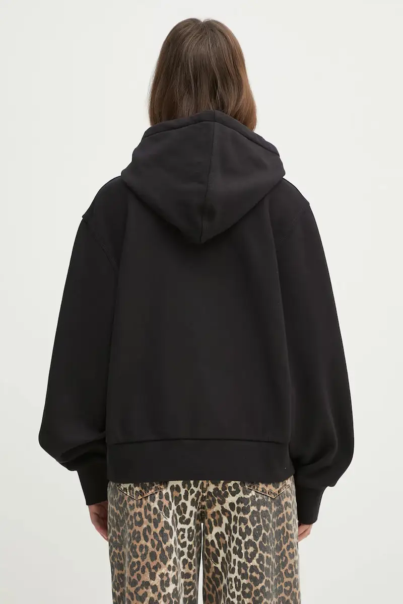 felpa Hd American Scr. Jacket donna colore nero con cappuccio con applicazione I033057.89XX miniatura 3