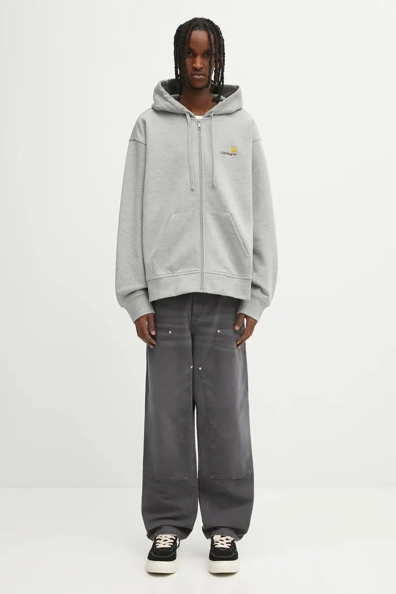 felpa Hooded American Script Jacket uomo colore grigio con cappuccio I033063.V6XX miniatura 5