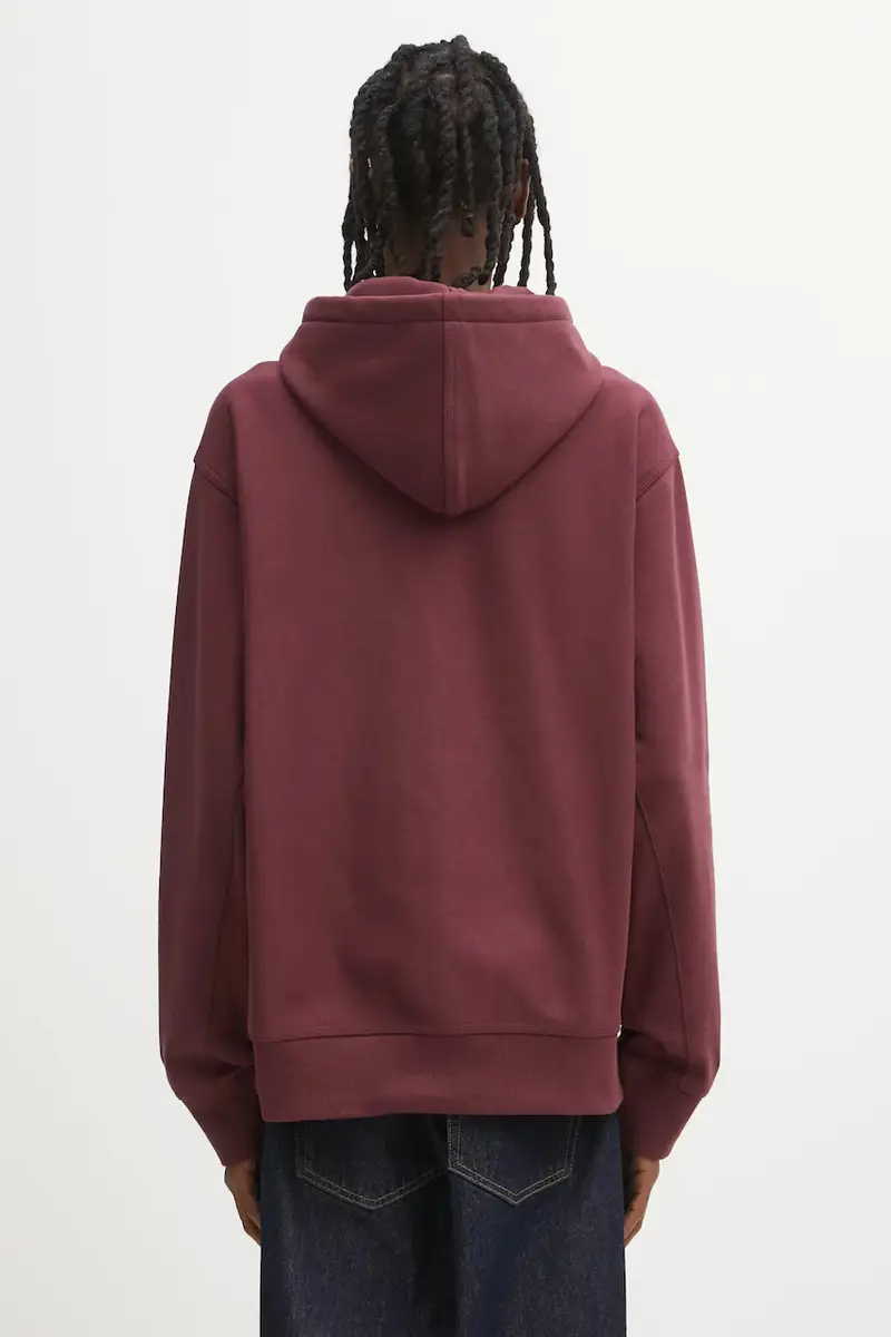 felpa Hooded American Script Sweat uomo colore granata con cappuccio I028279.33KXX miniatura 3