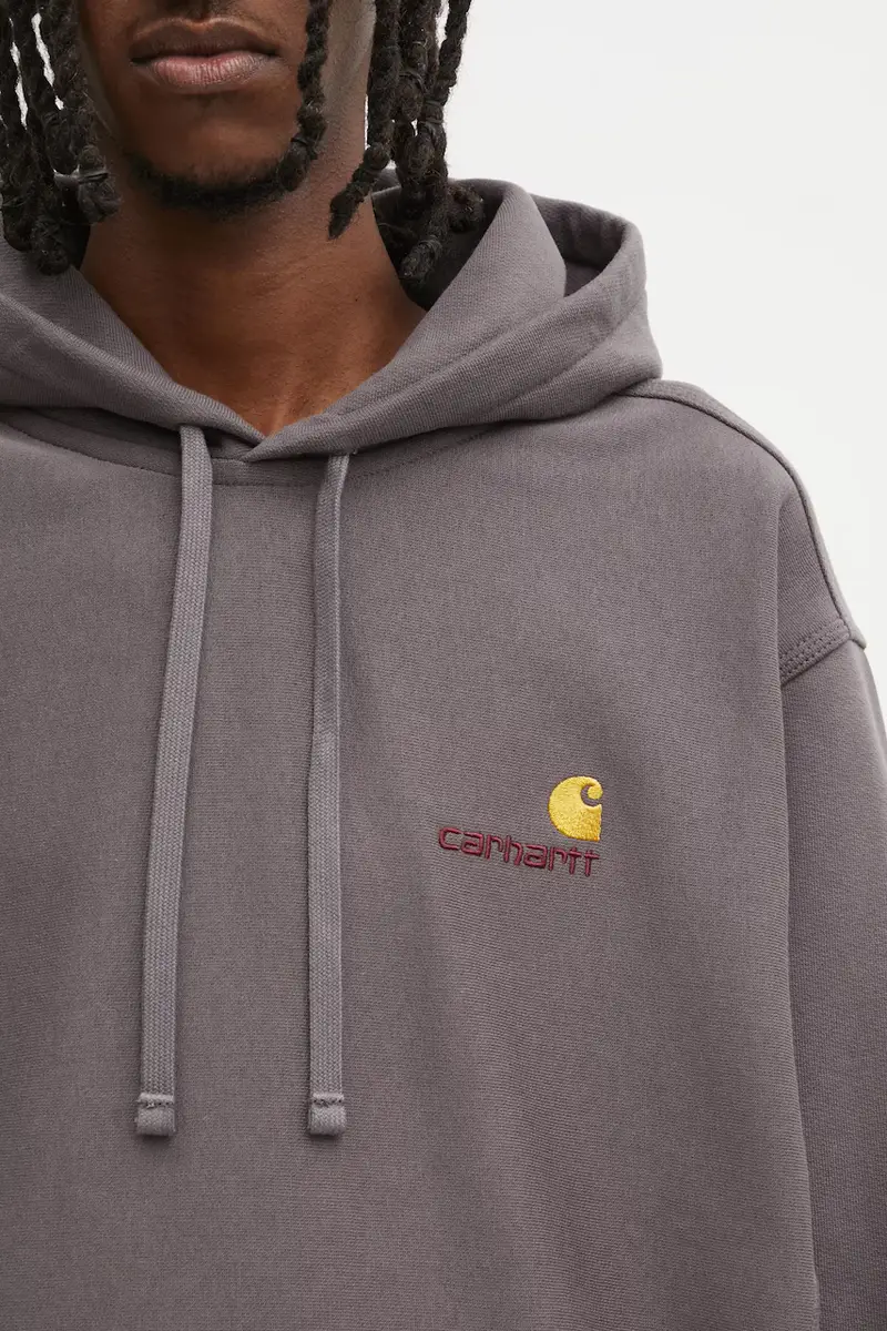 felpa Hooded American Script Sweat uomo colore grigio con cappuccio I028279.33CXX miniatura 4