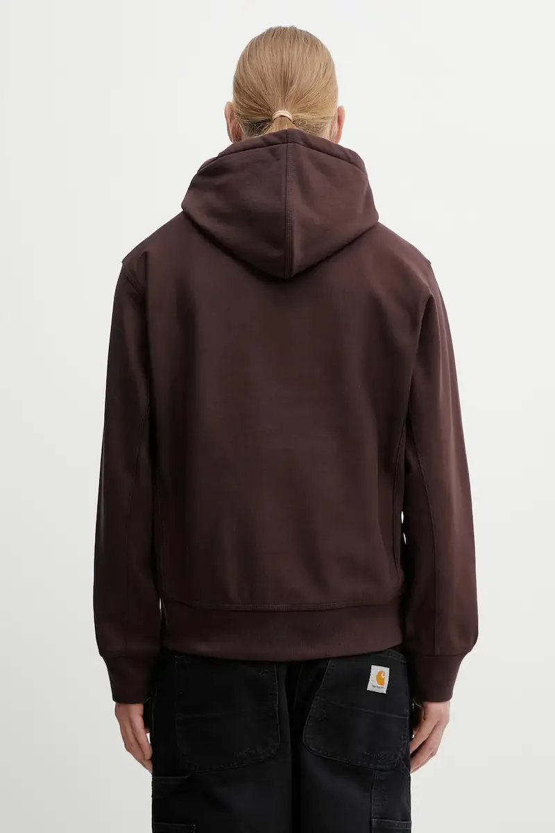 felpa Hooded American Script Sweat uomo colore marrone con cappuccio I028279.33HXX miniatura 3