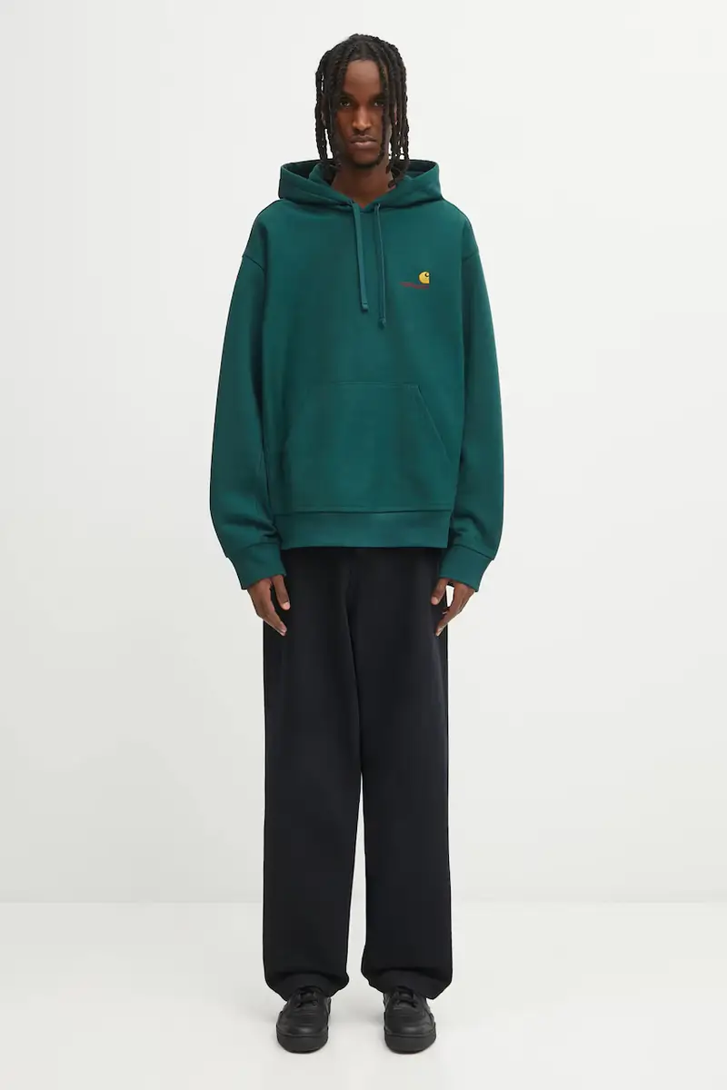 felpa Hooded American Script Sweat uomo colore verde con cappuccio I028279.05AXX miniatura 5