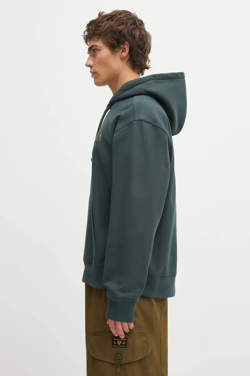 felpa Hooded American Script Sweat uomo colore verde con cappuccio I028279.3GHXX miniatura 2