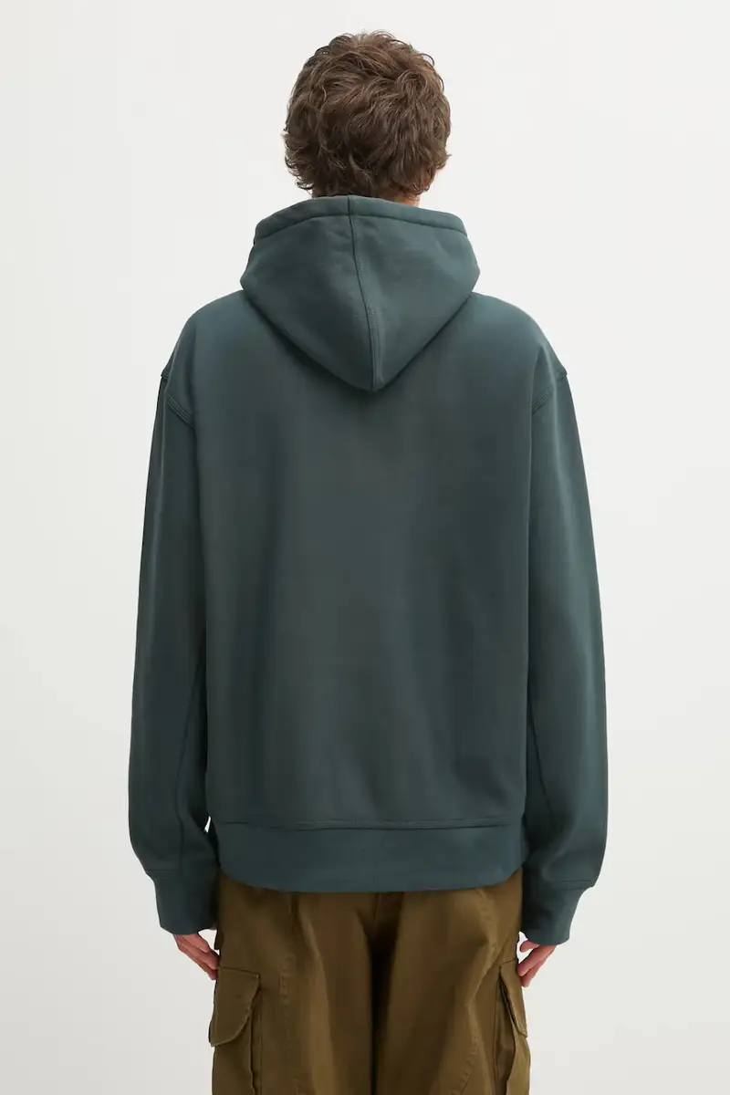 felpa Hooded American Script Sweat uomo colore verde con cappuccio I028279.3GHXX miniatura 3