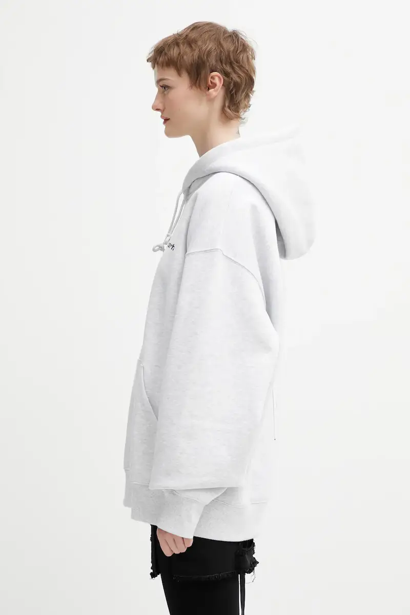 felpa Hooded Caps Sweat colore grigio con cappuccio I036066.482XX miniatura 4