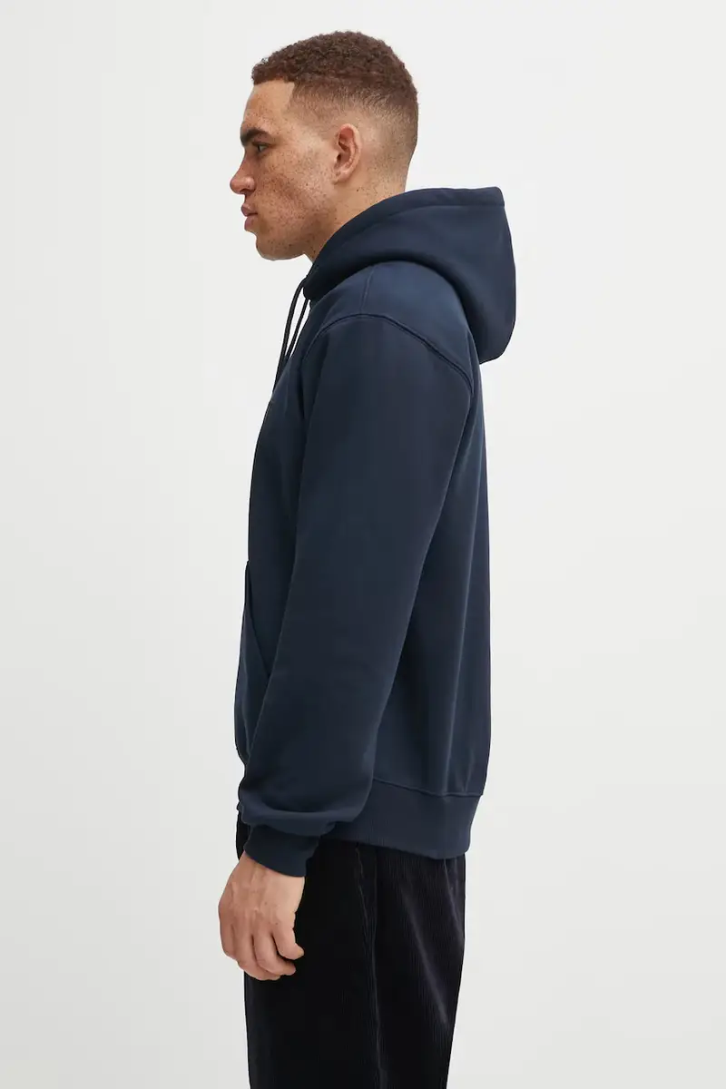 felpa Hooded Carhartt uomo colore blu navy con cappuccio con applicazione I030547.38CXX miniatura 2