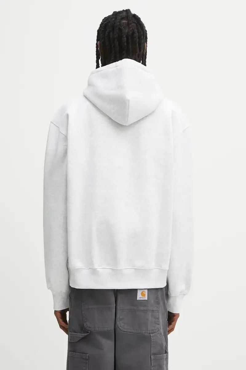 felpa Hooded Carhartt uomo colore grigio con cappuccio I030547.38HXX miniatura 3