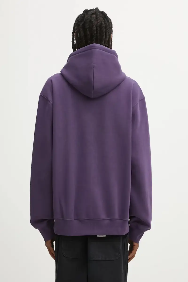 felpa Hooded Carhartt uomo colore violetto con cappuccio con applicazione I030547.38IXX miniatura 3