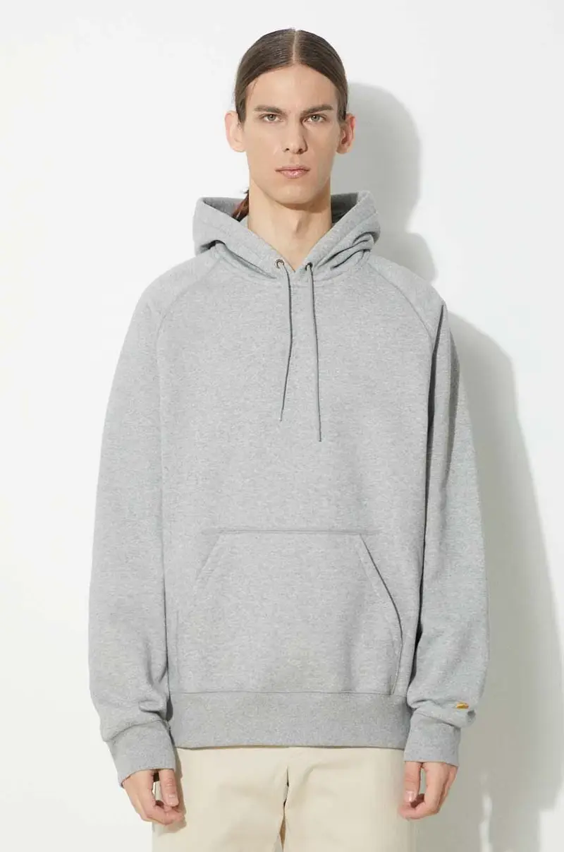 felpa Hooded Chase Sweat uomo colore grigio con cappuccio I033661.00MXX
