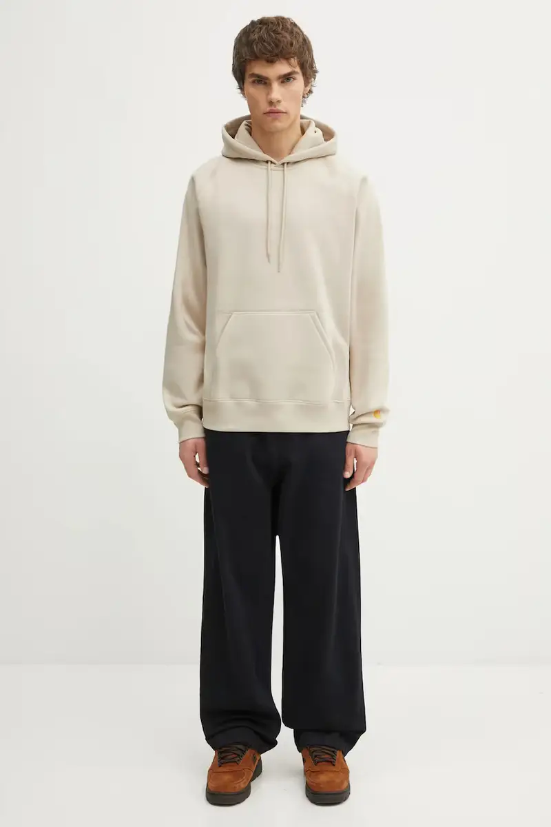 felpa Hooded Chase uomo colore beige con cappuccio I033661.38AXX miniatura 5