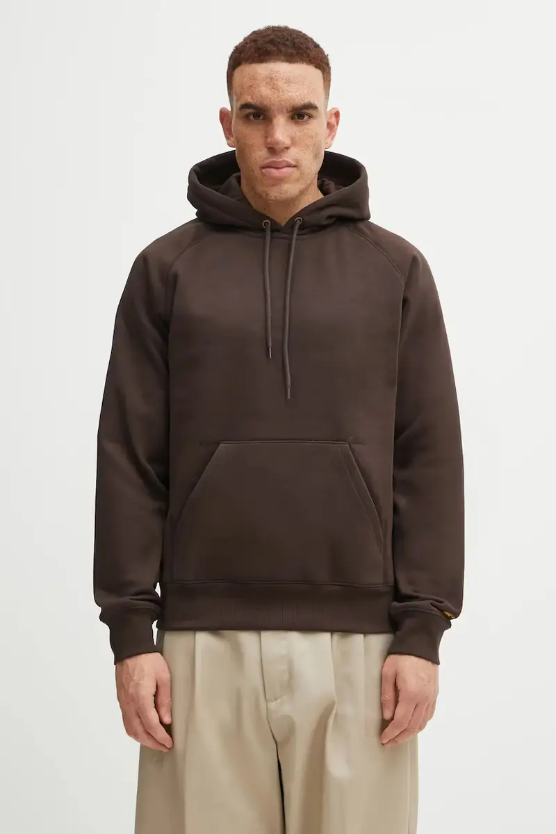 felpa Hooded Chase uomo colore marrone con cappuccio I033661.00WXX