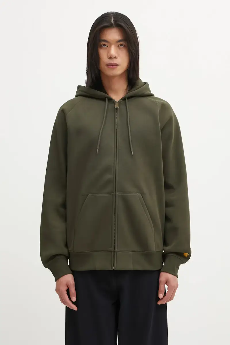 felpa Hooded Chase uomo colore verde con cappuccio I033664.3CBXX