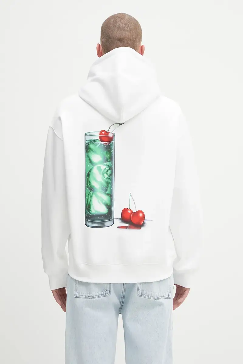 felpa Hooded Jake Garcia uomo colore bianco con cappuccio I035191.02XX