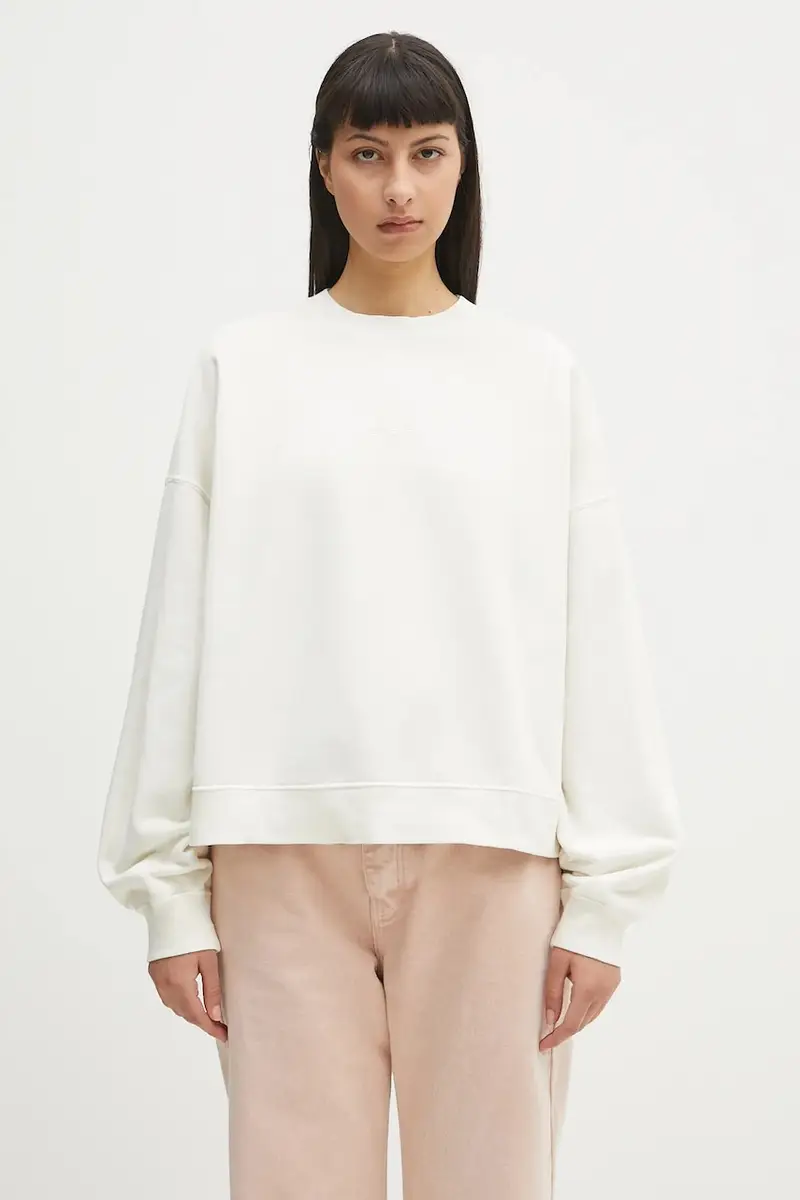 felpa in cotone Benton Sweat donna colore beige I034511