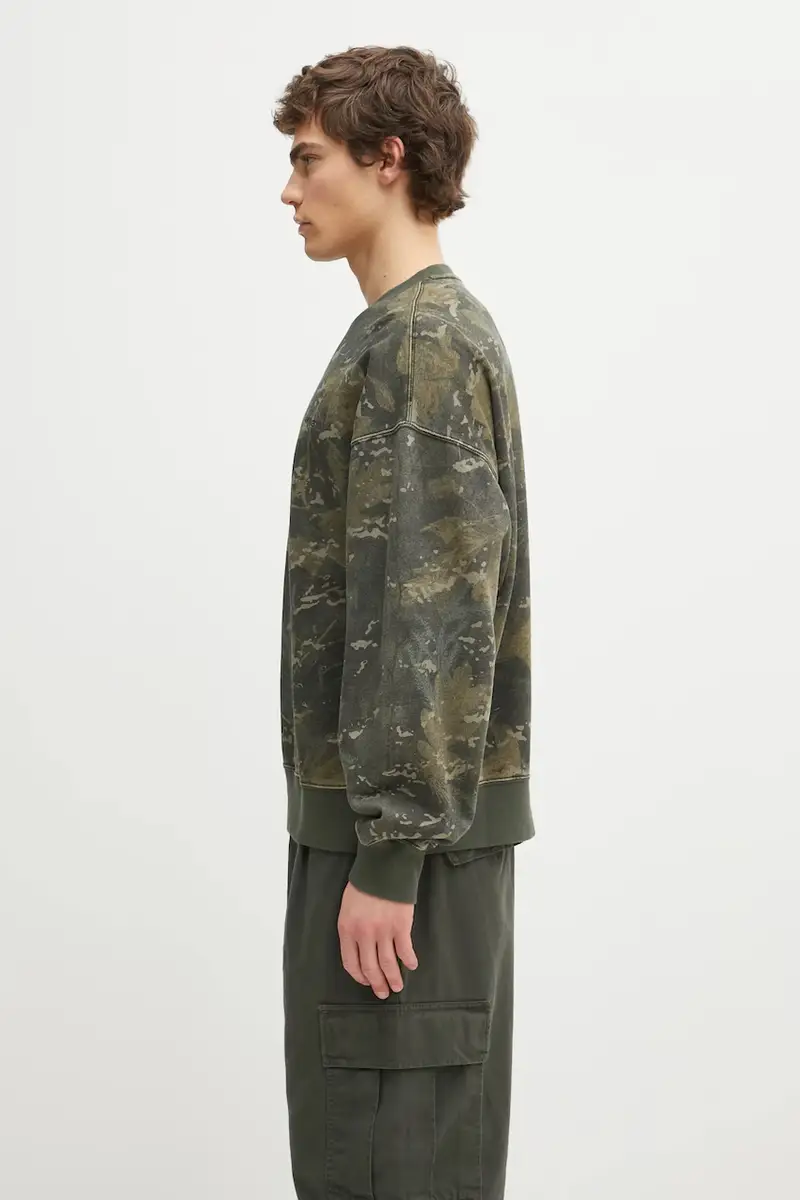 felpa in cotone Benton Sweat uomo colore verde I035436.38TGD miniatura 2