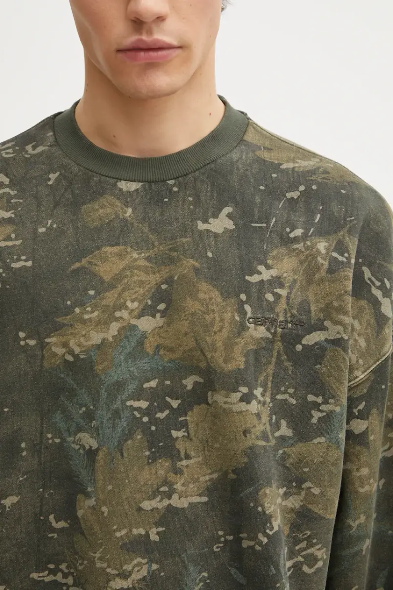 felpa in cotone Benton Sweat uomo colore verde I035436.38TGD miniatura 4