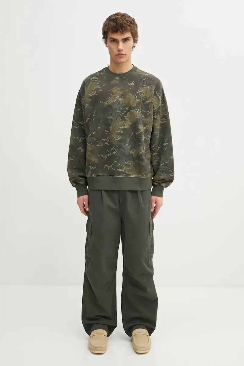 felpa in cotone Benton Sweat uomo colore verde I035436.38TGD miniatura 5