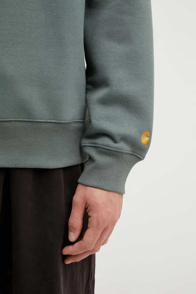 felpa in cotone Chase Sweat Verde miniatura 4