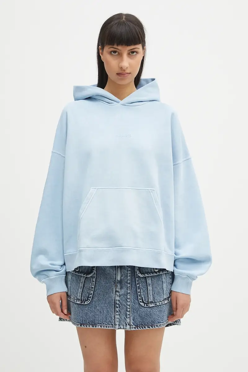 felpa in cotone Hooded Benton Sweat donna colore blu con cappuccio I034512