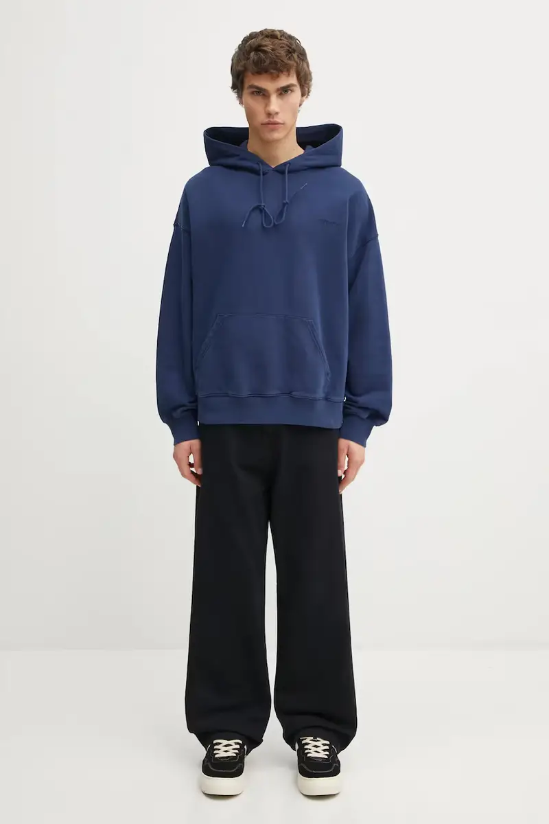 felpa in cotone Hooded Benton Sweat uomo colore blu con cappuccio I034589.VQGD miniatura 5