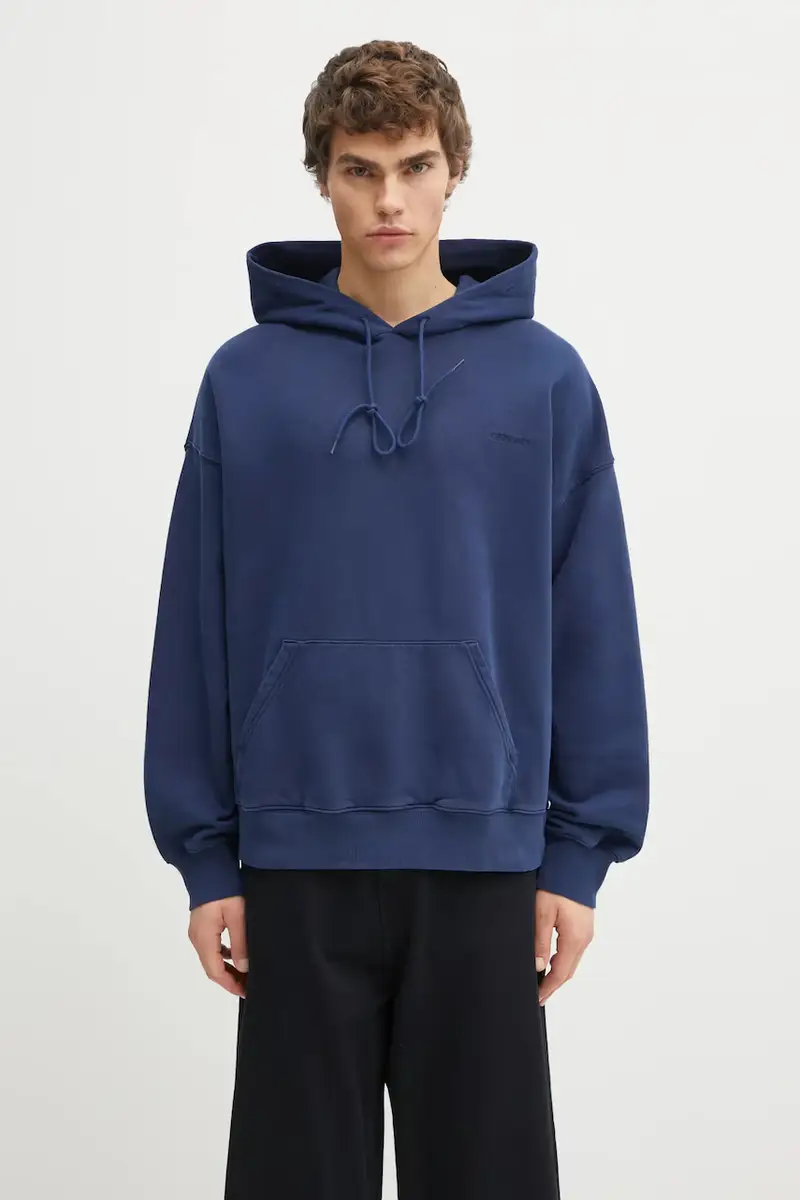 felpa in cotone Hooded Benton Sweat uomo colore blu con cappuccio I034589.VQGD