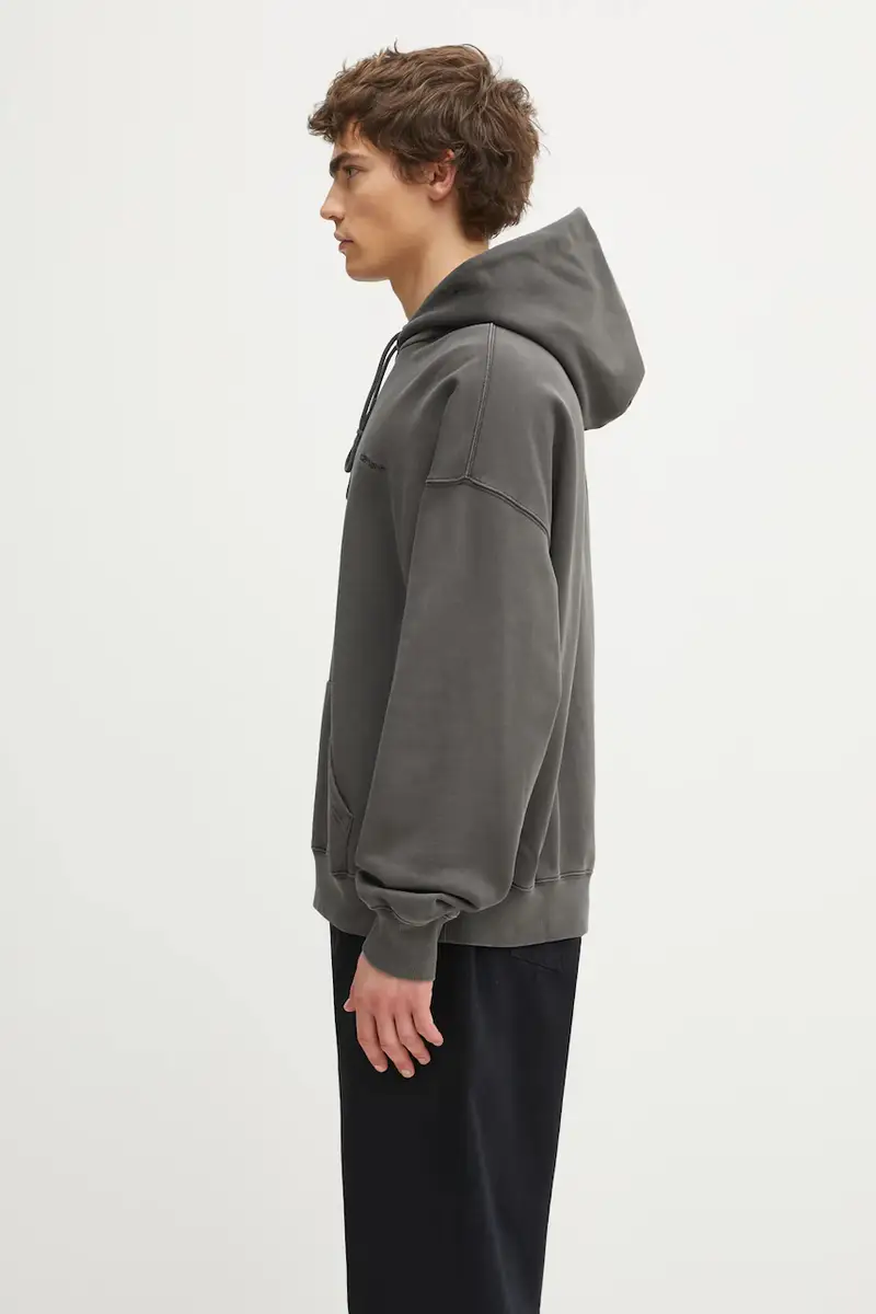 felpa in cotone Hooded Benton Sweat uomo colore grigio con cappuccio I034589.87GD miniatura 2