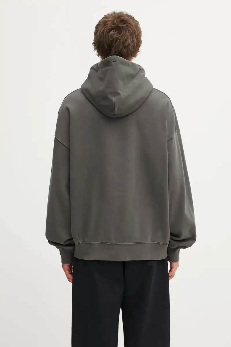 felpa in cotone Hooded Benton Sweat uomo colore grigio con cappuccio I034589.87GD miniatura 3
