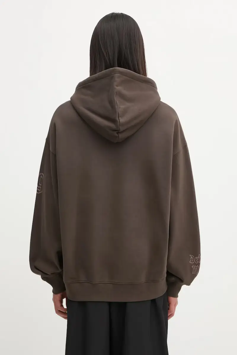 felpa in cotone Hooded Hackwork Sweat uomo colore marrone con cappuccio I035641.3EEXX miniatura 3